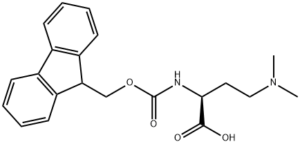 Butanoic acid, 4-(dimethylamino)-2-[[(9H-fluoren-9-ylmethoxy)carbonyl]amino]-, (2S)- 结构式