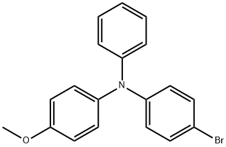 4-溴-N-(4-甲氧基苯基)-N-苯基-苯胺 结构式