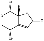 2H-Furo[2,3-c]pyran-2-one, 4,5,7,7a-tetrahydro-4,7-dihydroxy-, (4S,7S,7aR)- 结构式