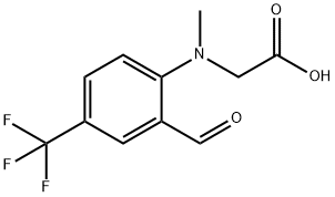 2-{[2-甲酰基-4-(三氟甲基)苯基](甲基)氨基}乙酸 结构式