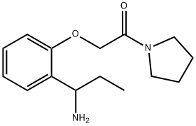 2-[2-(1-aminopropyl)phenoxy]-1-(pyrrolidin-1-yl)ethan-1-one 结构式