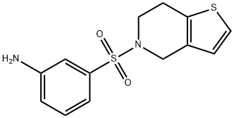3-{4H,5H,6H,7H-噻吩并[3,2-C]吡啶-5-磺酰基}苯胺 结构式