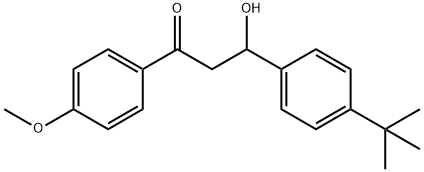 1-Propanone, 3-[4-(1,1-dimethylethyl)phenyl]-3-hydroxy-1-(4-methoxyphenyl)- 结构式