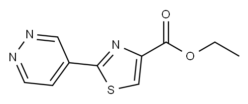 2-(哒嗪-4-基)噻唑-4-羧酸乙酯 结构式