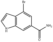 4-溴-1H-吲哚-6-甲酰胺 结构式