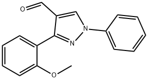 3-(2-甲氧基苯基)-1-苯基-1H-吡唑-4-甲醛 结构式