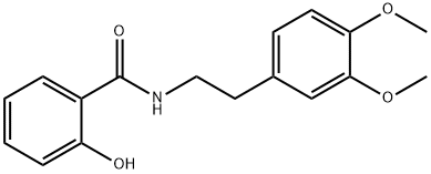 Benzamide, N-[2-(3,4-dimethoxyphenyl)ethyl]-2-hydroxy- 结构式