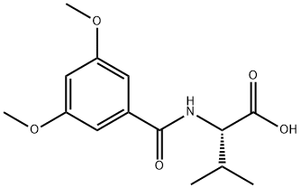 (3,5-二甲氧基苯甲酰基)-L-缬氨酸 结构式