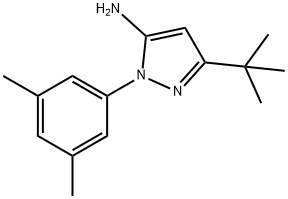 3-(1,1-二甲基乙基)-1-(3,5-二甲基苯基)-1H-吡唑-5-胺 结构式