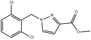 1-(2,6-二氯苄基)-1H-吡唑-3-羧酸甲酯 结构式