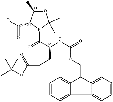 Fmoc-Glu(Otbu)-Thr(Psime,Mepro)-OH 结构式