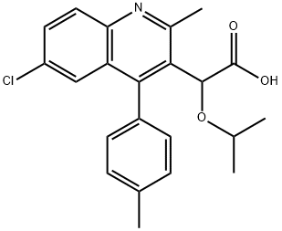 [6-Chloro-2-methyl-4-(4-methylphenyl)-3-quinolinyl](isopropoxy)acetic acid 结构式