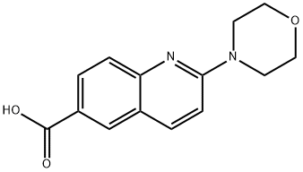6-Quinolinecarboxylic acid, 2-(4-morpholinyl)- 结构式