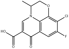 7H-Pyrido[1,2,3-de]-1,4-benzoxazine-6-carboxylic acid, 10-chloro-9-fluoro-2,3-dihydro-3-methyl-7-oxo- 结构式