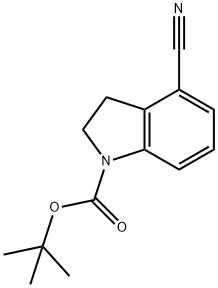 4-氰基吲哚啉-1-羧酸叔丁酯 结构式