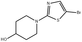 5-Bromo-2-(piperidin-4-ol)thiazole 结构式