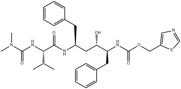 Des(isopropylthiazolyl)-N-Methyl Ritonavir 结构式