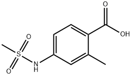 4-甲磺酰氨基-2-甲基苯酸 结构式