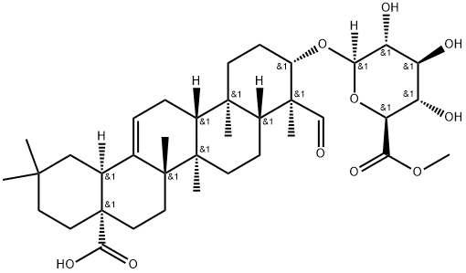 丝石竹皂苷元3-O-Β-D-葡萄糖醛酸甲酯 结构式