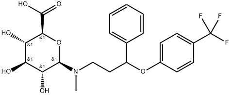 1-脱氧-1-[甲基[3-苯基-3-[4-(三氟甲基)苯氧基]丙基]氨基]-BETA-D-吡喃葡萄糖醛酸 结构式