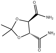 (4R,5R)-2,2-二甲基-1,3-二氧戊环-4,5-二甲酰胺 结构式