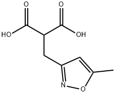 2-((5-甲基异噁唑-3-基)甲基)丙二酸 结构式