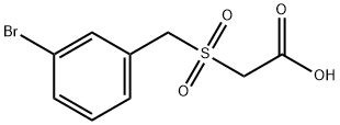 Acetic acid, 2-[[(3-bromophenyl)methyl]sulfonyl]- 结构式