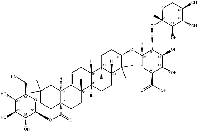 假人参皂苷RT1 结构式