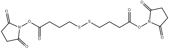 Bis(2,5-dioxopyrrolidin-1-yl) 4,4’-disulfanediyldibutanoate 结构式