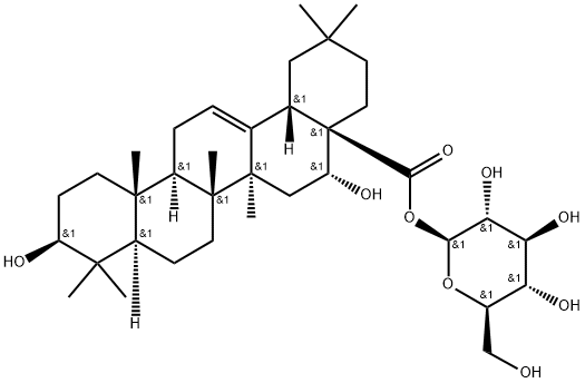 棘囊酸-28-O-β-D-葡萄糖苷 结构式