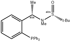 S(R)]-N-[(1S)-1-[2-(二苯基膦)苯基]乙基]-N-甲基-2-叔丁基亚磺酰胺 结构式