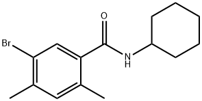 5-Bromo-N-cyclohexyl-2,4-dimethylbenzamide 结构式