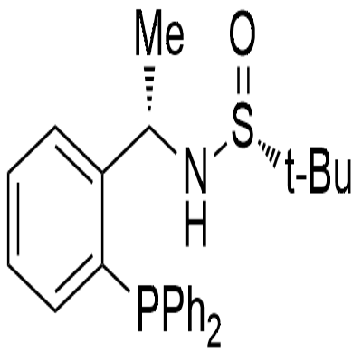 S(R)]-N-[(1S)-1-[2-(二苯基膦)苯基]乙基]-2-叔丁基亚磺酰胺 结构式