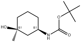 反式(3-羟基-3-甲基-环己基)-氨基甲酸叔丁酯 结构式