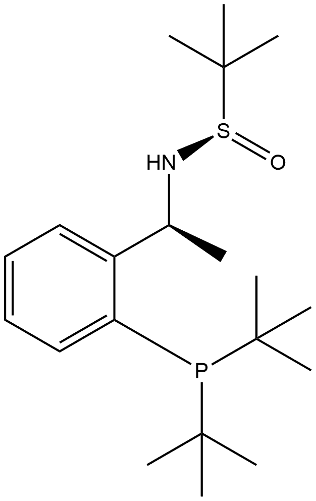 [S(R)]-N-[(S)-1-[2-(二叔丁基膦)苯基]乙基]-2-叔丁基亚磺酰胺 结构式
