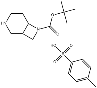 3,7-Diaza-bicyclo[4.2.0]octane-7-carboxylic acid tert-butyl ester tosylate 结构式