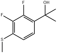 Benzenemethanol, 2,3-difluoro-α,α-dimethyl-4-(methylthio)- 结构式