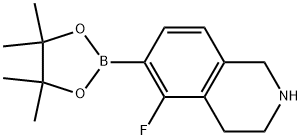 5-氟-6-(4,4,5,5-四甲基-[1,3,2]二氧杂硼硼烷-2-基)-1,2,3,4-四氢异喹啉 结构式