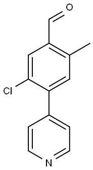 5-Chloro-2-methyl-4-(pyridin-4-yl)benzaldehyde 结构式