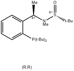 [S(R)]-N-[(R)-1-[2-(二叔丁基膦)苯基]乙基]-N-甲基-2-叔丁基亚磺酰胺 结构式