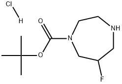 6-氟-[1,4]二氮杂-1-羧酸叔丁酯盐酸盐 结构式