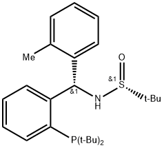 [S(R)]-N-[(S)-[2-(二叔丁基膦)(2-甲苯)]甲基]-2-叔丁基亚磺酰胺 结构式