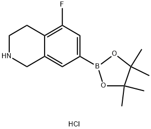 5-氟-7-(4,4,5,5-四甲基-[1,3,2]二氧杂硼烷-2-基)-1,2,3,4-四氢异喹啉盐酸盐 结构式