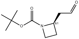 (R)-2-(2-氧代乙基)-氮杂环丁烷-1-甲酸叔丁酯 结构式