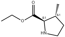 (2R,3R)-3-甲基-吡咯烷-2-羧酸乙酯 结构式
