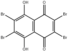 1,4-Naphthalenedione, 2,3,6,7-tetrabromo-5,8-dihydroxy- 结构式