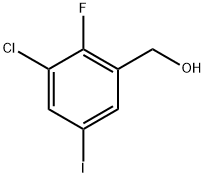 Benzenemethanol, 3-chloro-2-fluoro-5-iodo- 结构式