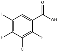 Benzoic acid, 3-chloro-2,4-difluoro-5-iodo- 结构式