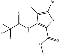 2-Thiophenecarboxylic acid, 5-bromo-4-methyl-3-[(2,2,2-trifluoroacetyl)amino]-, methyl ester 结构式