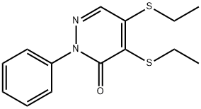 3(2H)-Pyridazinone, 4,5-bis(ethylthio)-2-phenyl- 结构式